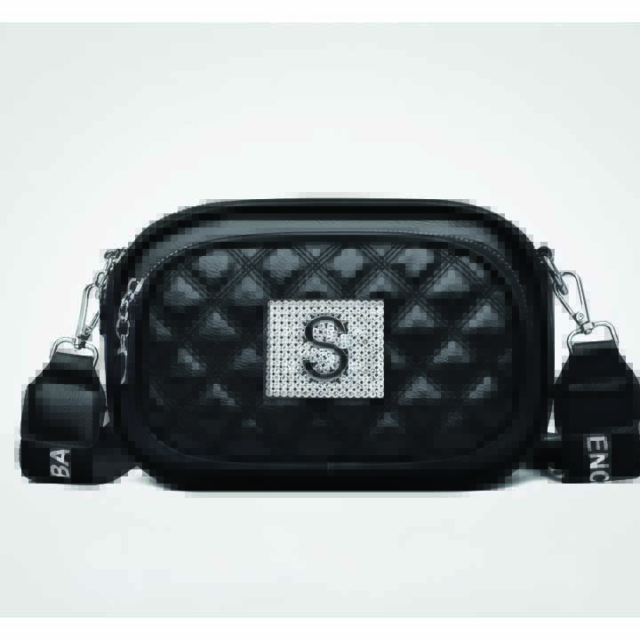 Túi xách nữ đeo chéo dây bản to chữ S1 trám mềm đính đá da mềm đẹp