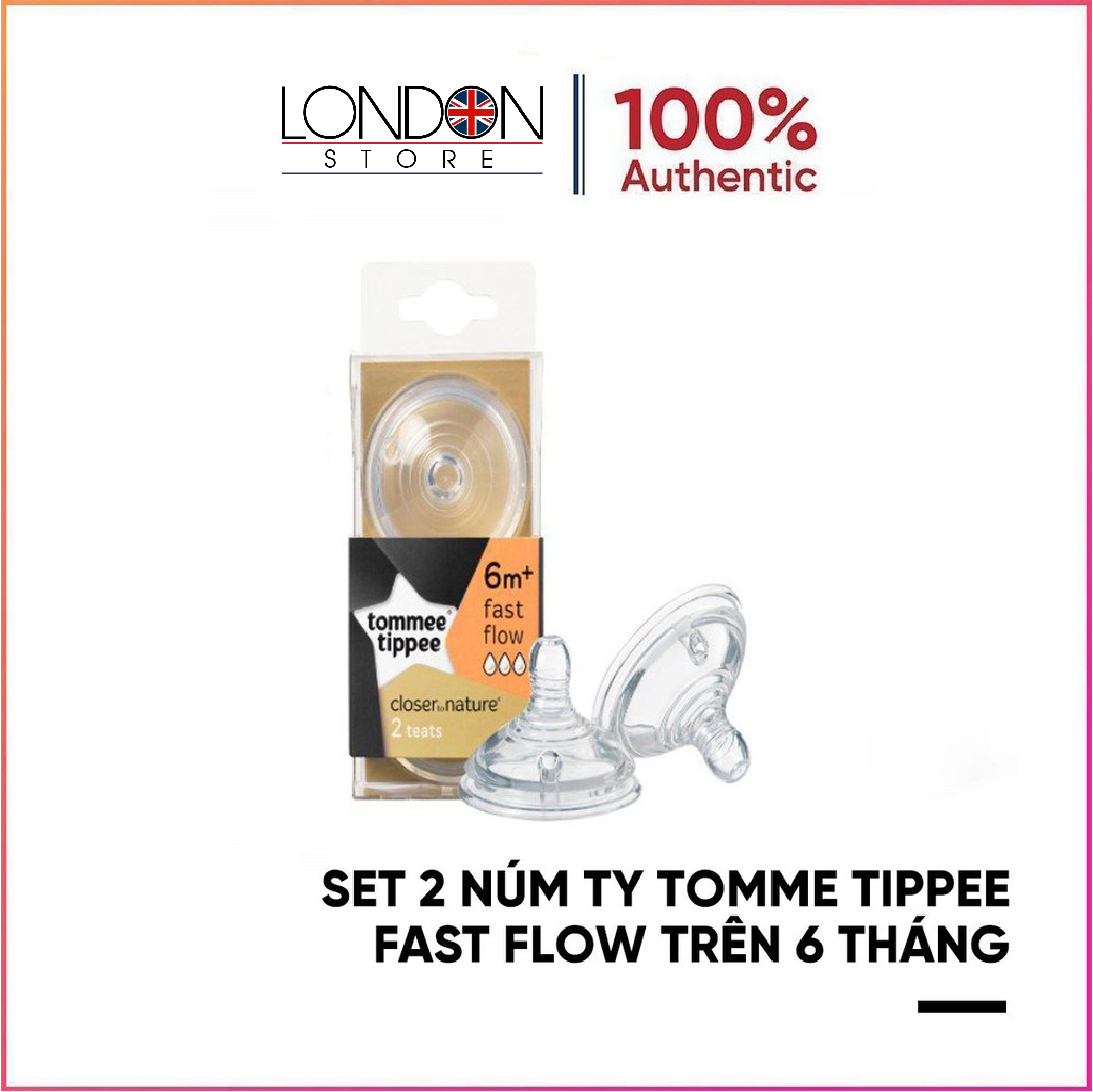 Set 2 núm ty Tommee Tippee Fast Flow