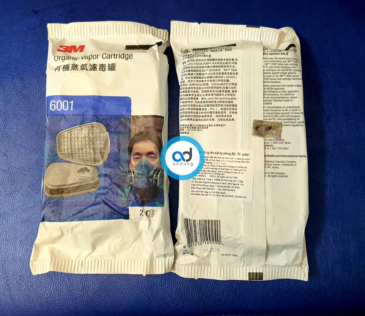 Phin lọc hơi hữu cơ 3M 6001 (1 đôi) - 3M