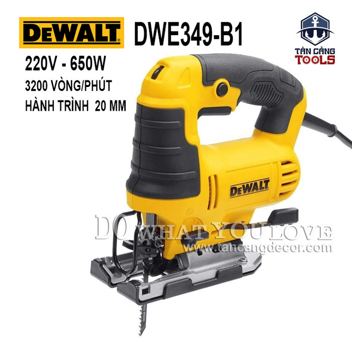 M&aacute;y cưa lọng cầm tay 6 cấp dewalt dwe349-b1 650w