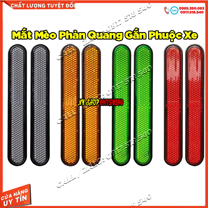 Mắt Mèo Phản Quang Dán Phuộc Trước Xe Máy ( Giá 1 Cặp)
