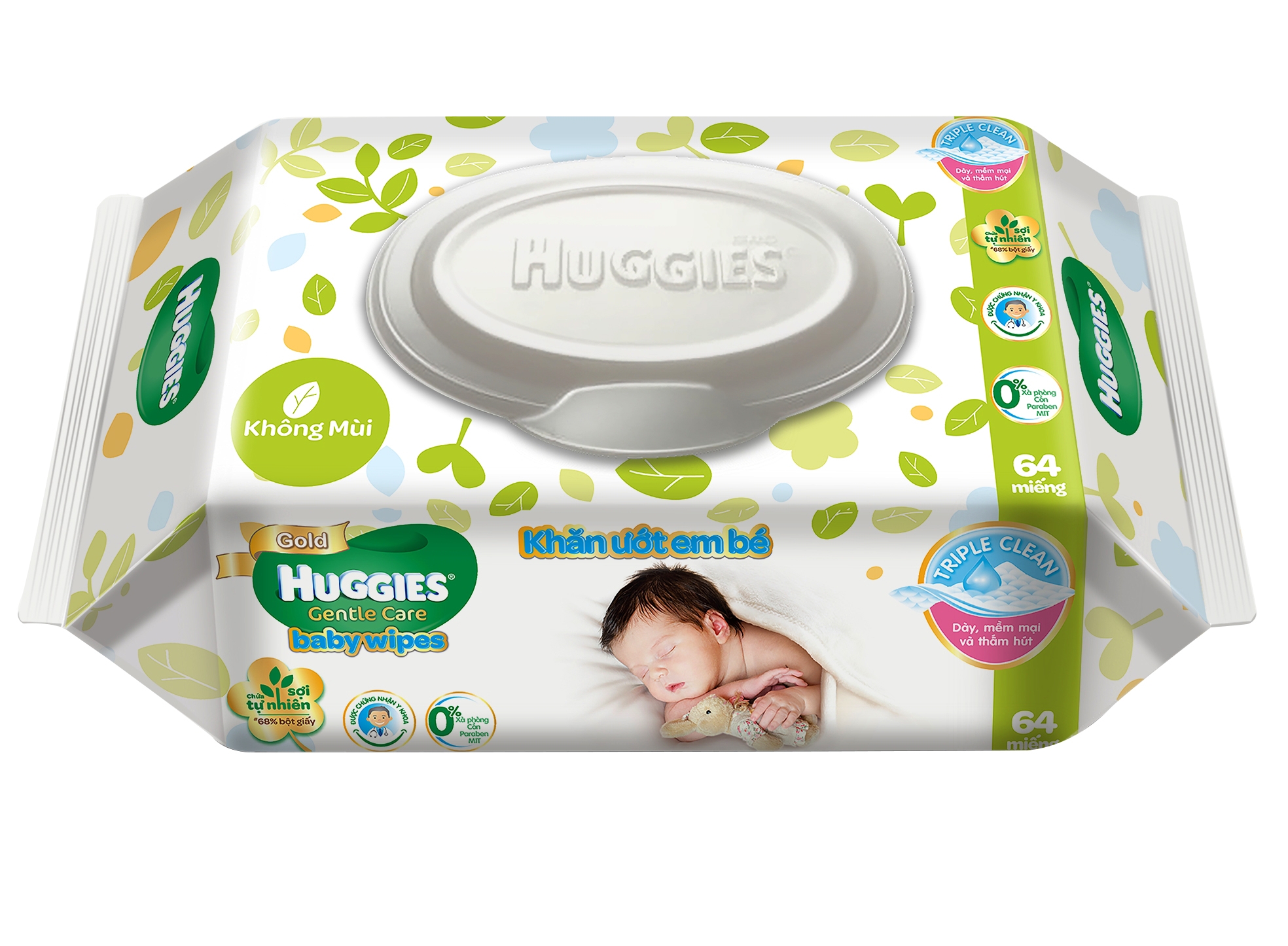 COMBO 5 GÓI KHĂN ƯỚT HUGGIES KHÔNG MÙI