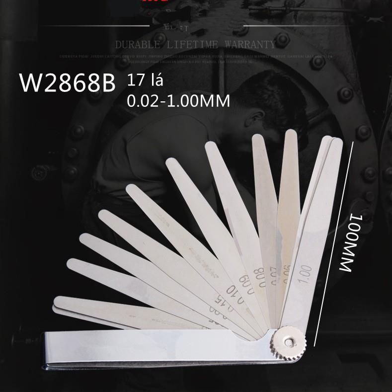 Thước căn lá 0.02~1.00mm 17 lá cao cấp