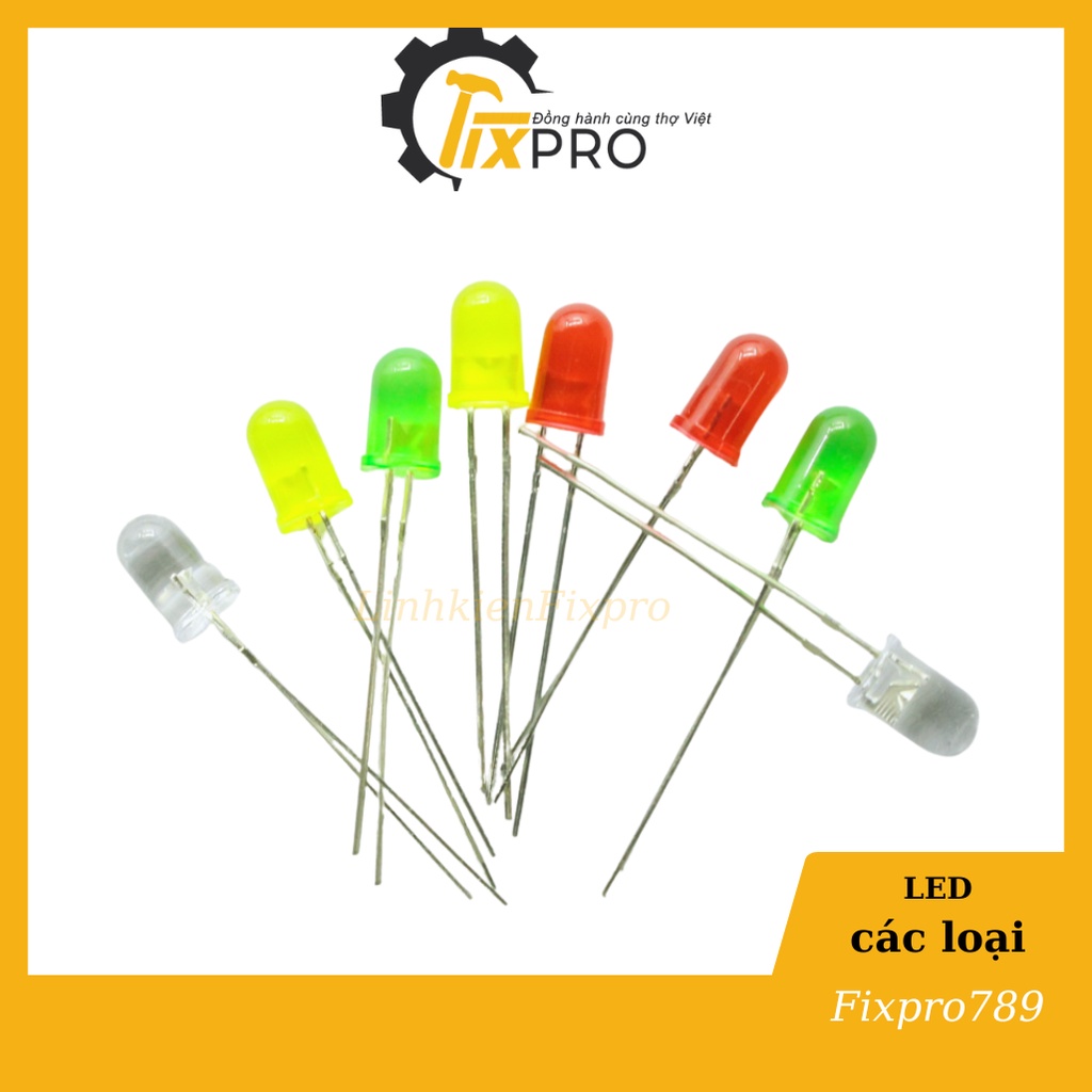 LED 3mm màu đỏ thân trong suốt (Túi 10c)