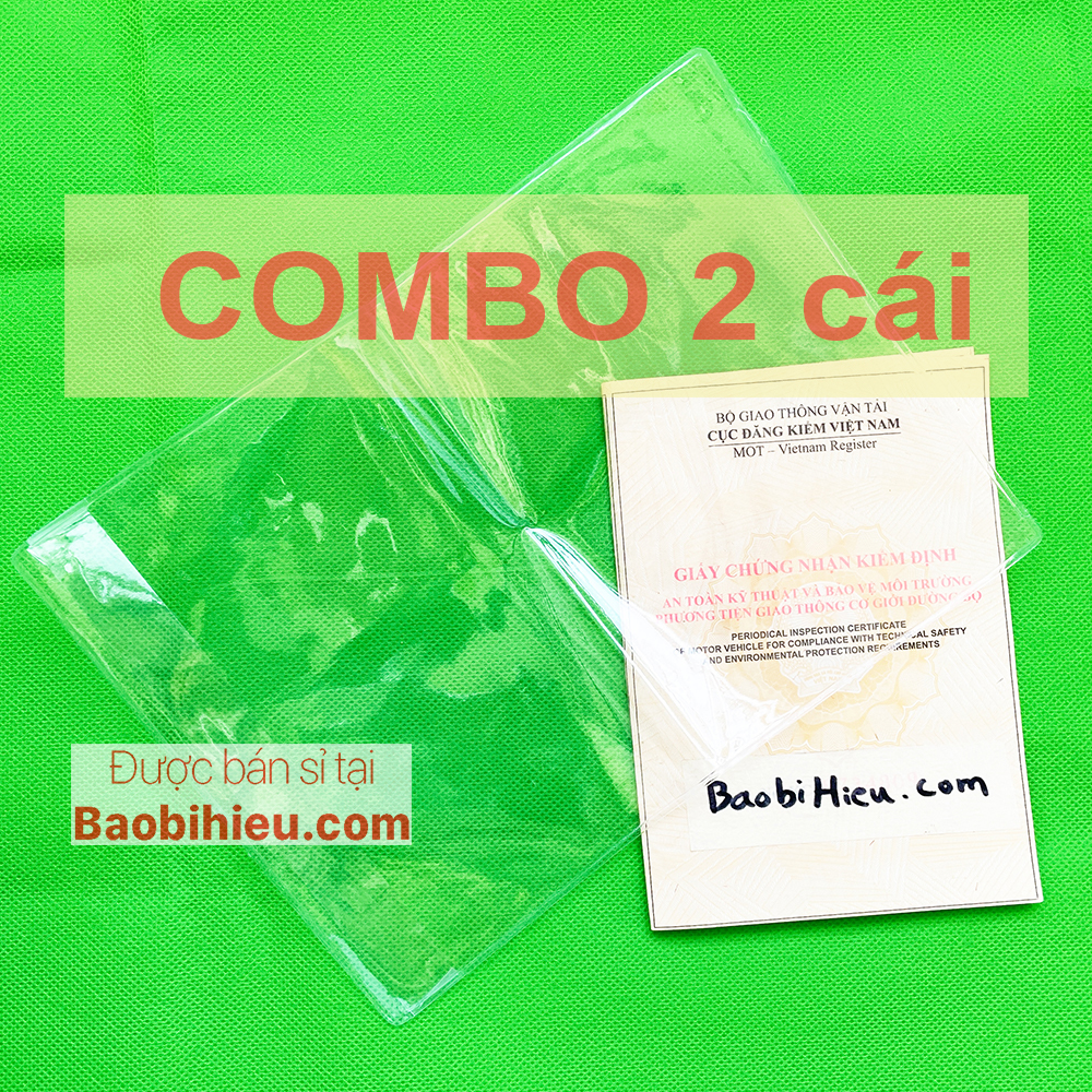 [A5] COMBO 2 Túi đựng SỔ ĐĂNG KIỂM Ô TÔ và giấy tờ khổ A5 bằng nhựa dẻo PVC 2B103