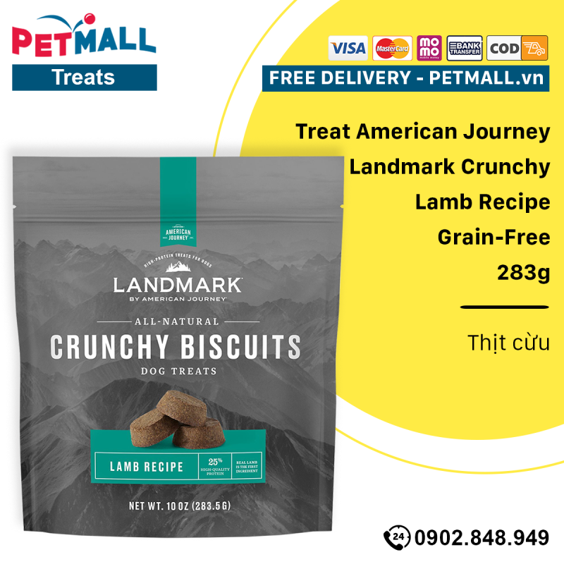 Treat American Journey Landmark Crunchy Lamb Recipe Grain-Free 283g - Thịt cừu