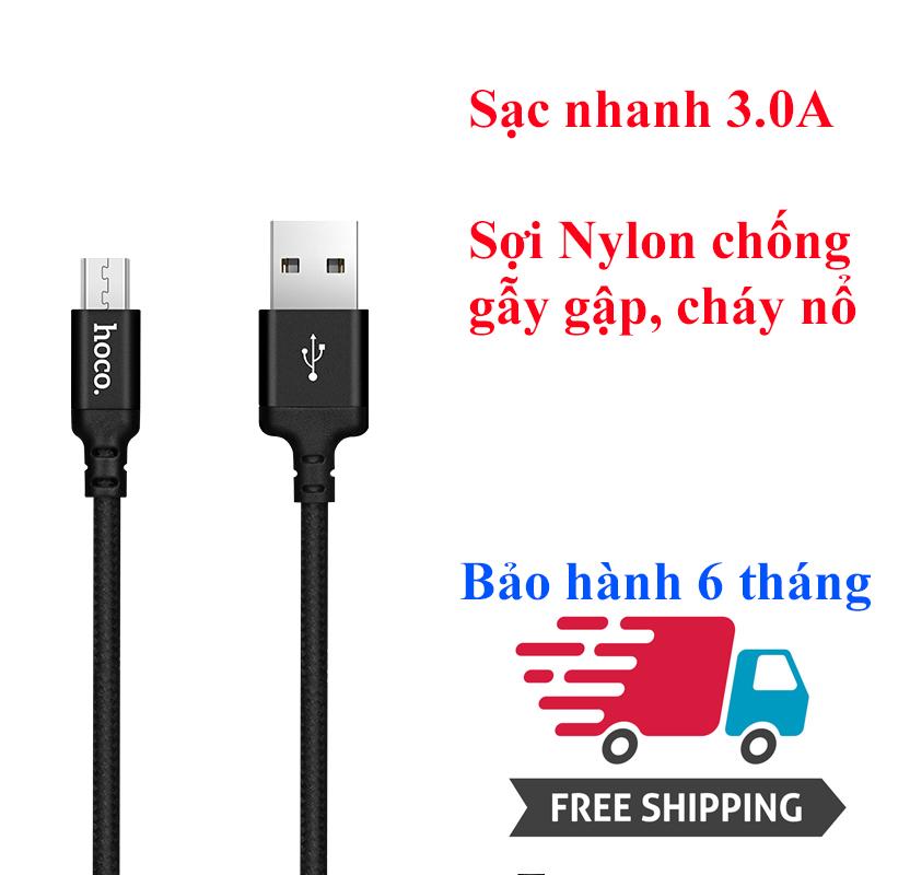 [HCM]Cáp sạc nhanh Hoco X14 Micro-USB dài 1m sạc nhanh 3.0A dây dù chống đứt
