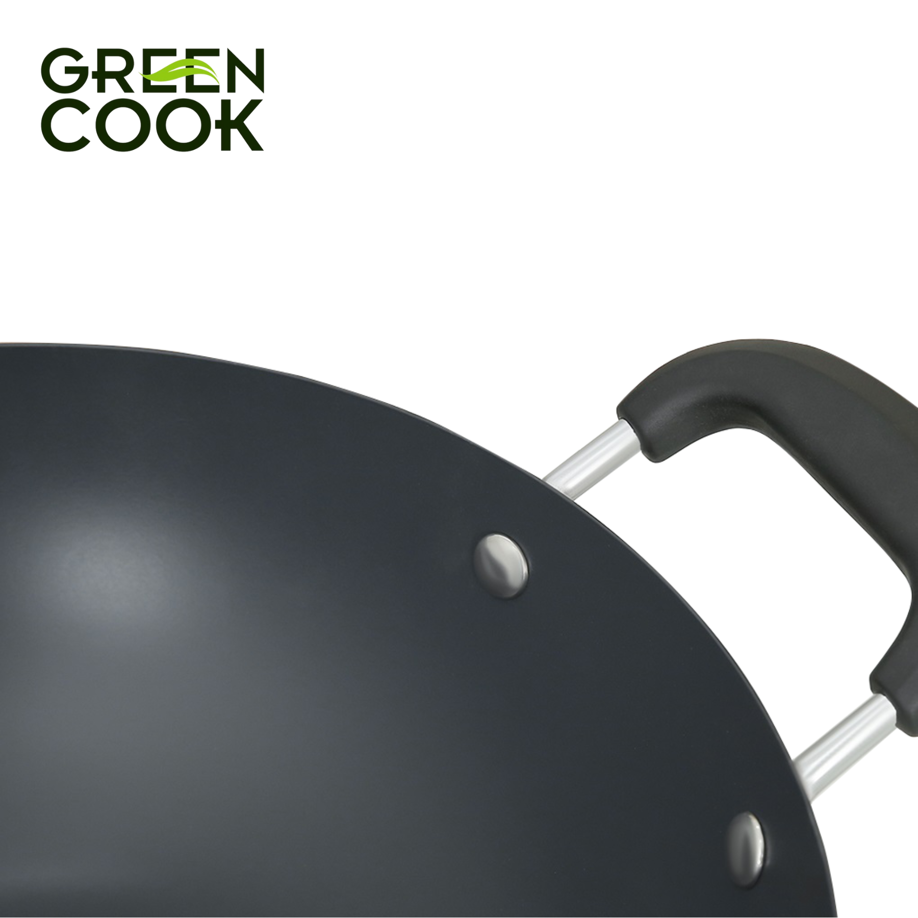 Chảo xào thép sâu chống dính 32cm Green Cook GCW03-32IH - Chính Hãng - Hình ảnh 5