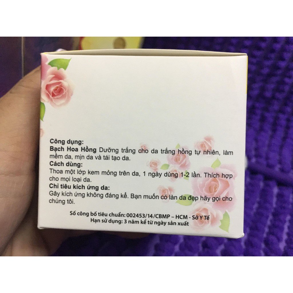 kem duong trang da bach hoa hong 10g