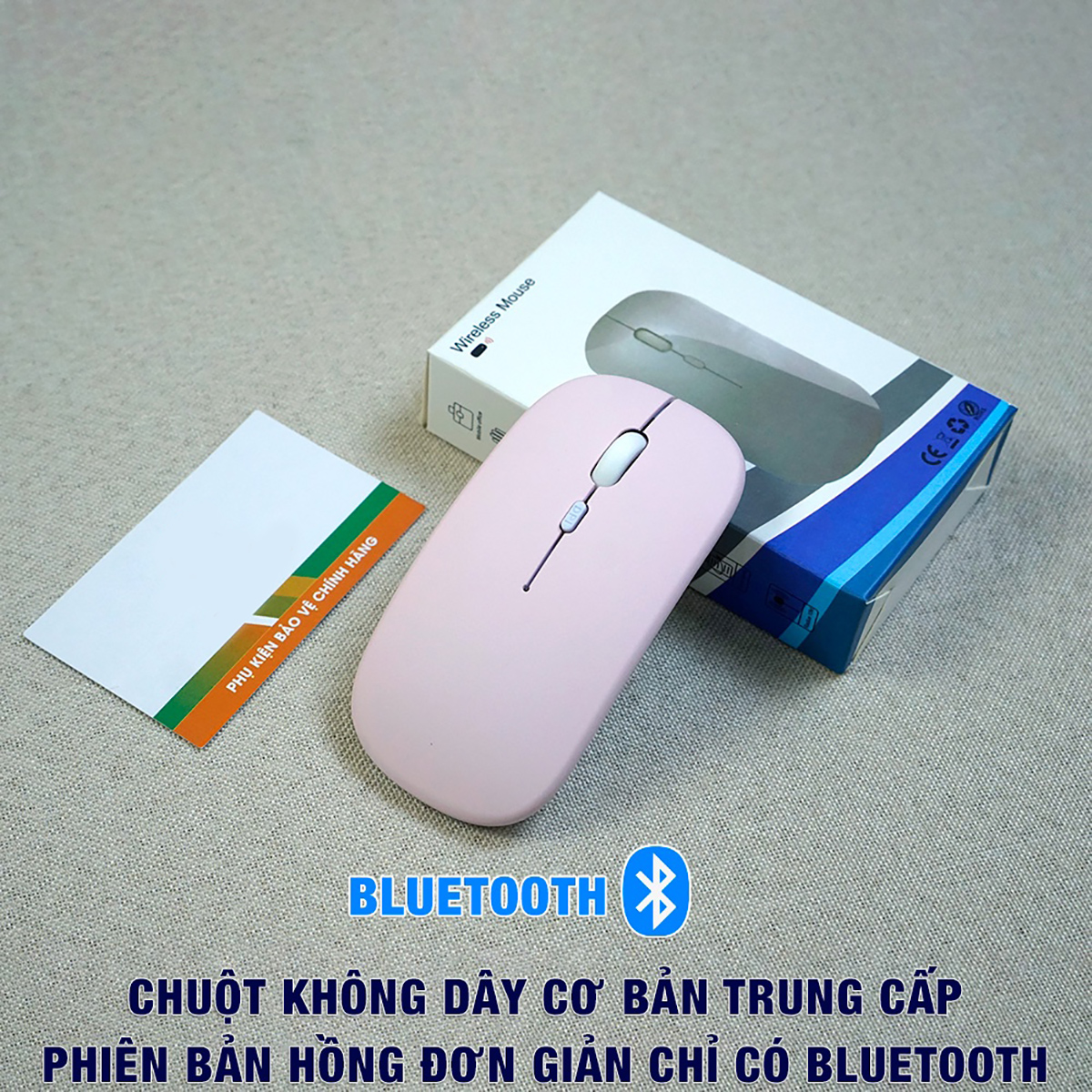 Chuột không dây Bluetooth Wireless 2.4G Pin sạc sử dụng cho máy tính, điện thoại, laptop HeliPC