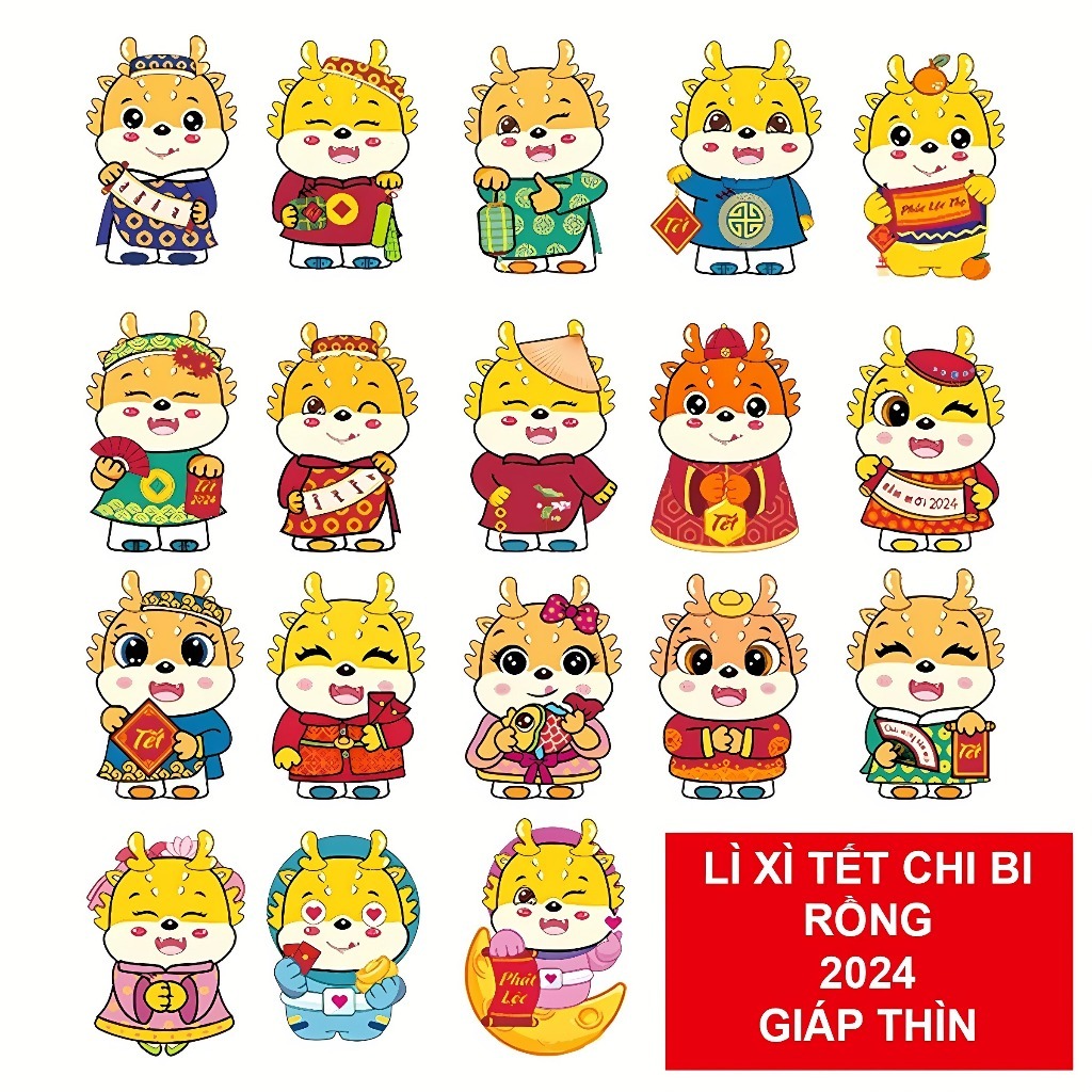 [CHỈ TẶNG KHÔNG BÁN] Combo 10 lì xì chúc tết năm 2024