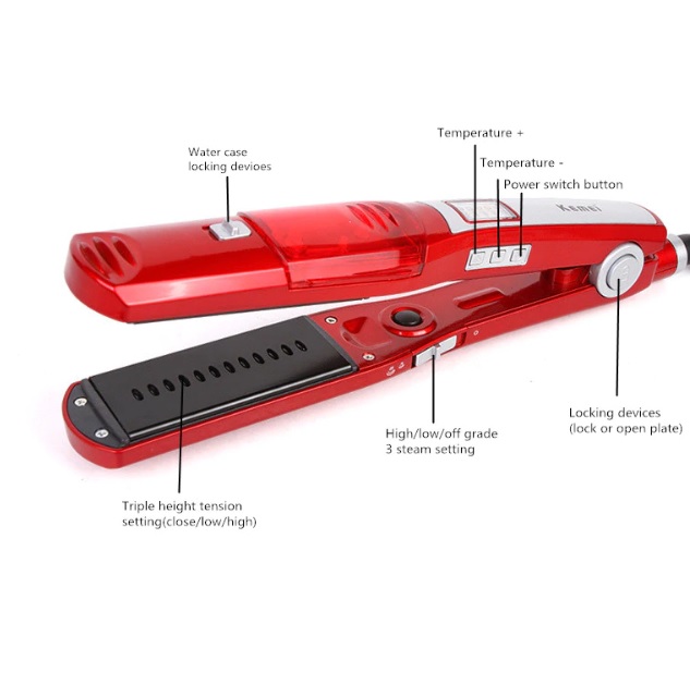 Máy Duỗi Tóc Hơi Nước Cao Cấp Kemei Km 3011