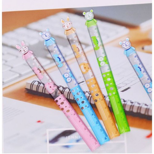 [HOT] 2 Bộ Thước kẻ thỏ gấu 2 chiếc/Bộ - 12cm Siêu Dễ thương