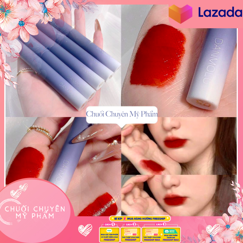 Sét 5 Cây Son Kem Lì DANMOLU Nội Địa Trung | Set 5 cây Son Danmolu nội địa trung - Set 5 cây Son màu đỏ - Hot trend 2021