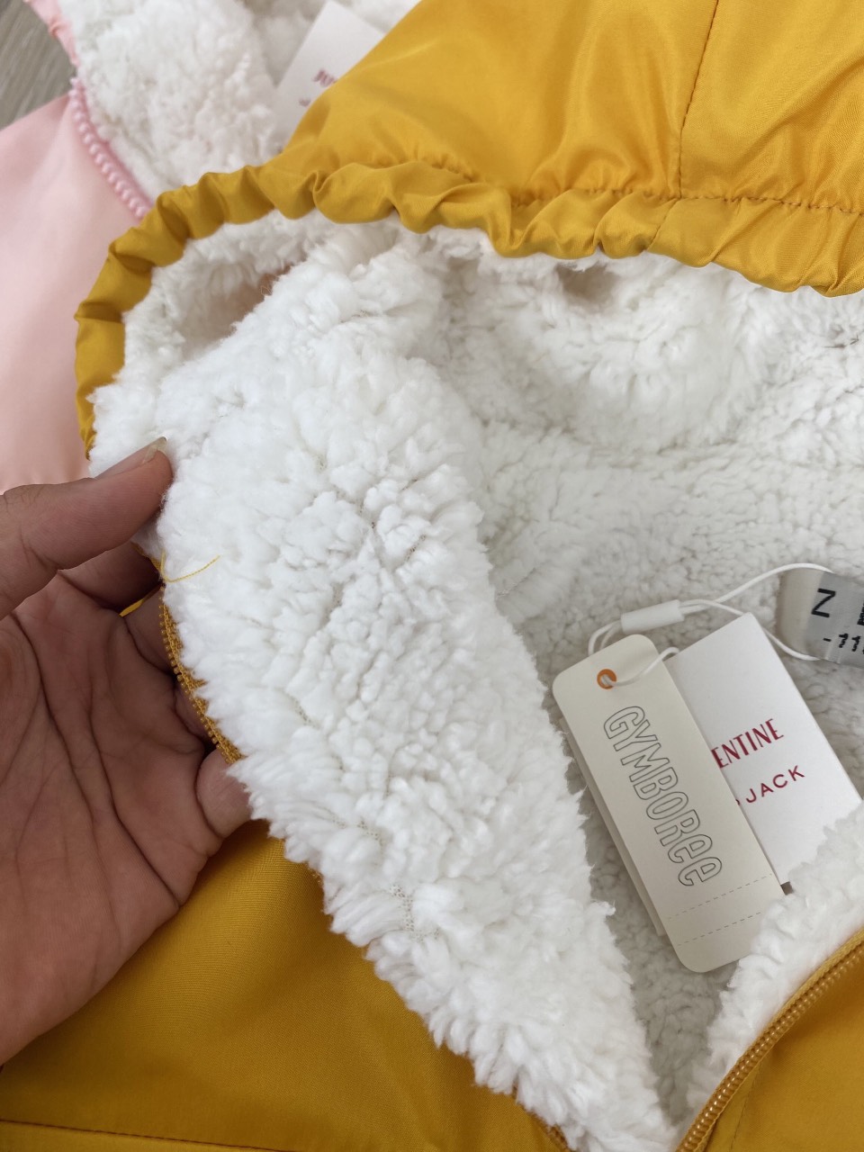 Áo khoác basic thêu Gấu lót lông cho bé từ 9-28kg
