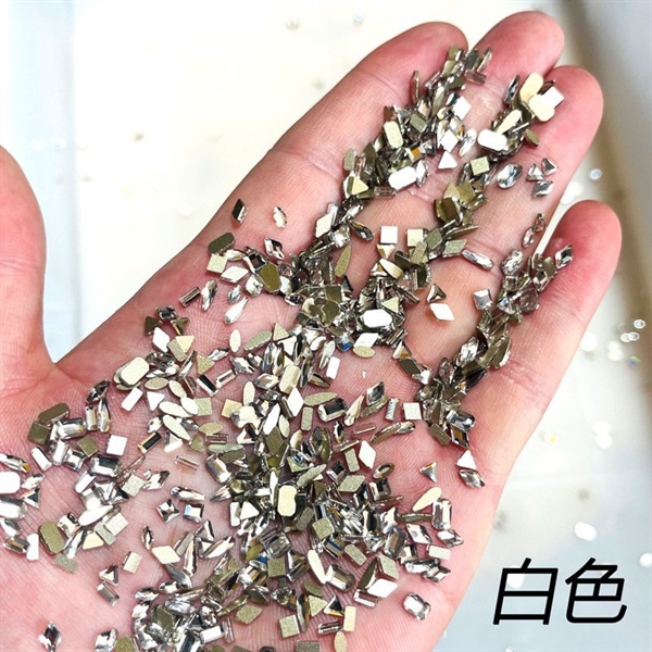 Túi đá chân bằng 100v mix kiểu, size mini màu trắng trang trí móng