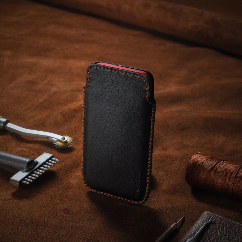 Bao da túi rút iphone 12/13 mini da bò thật nhiều màu