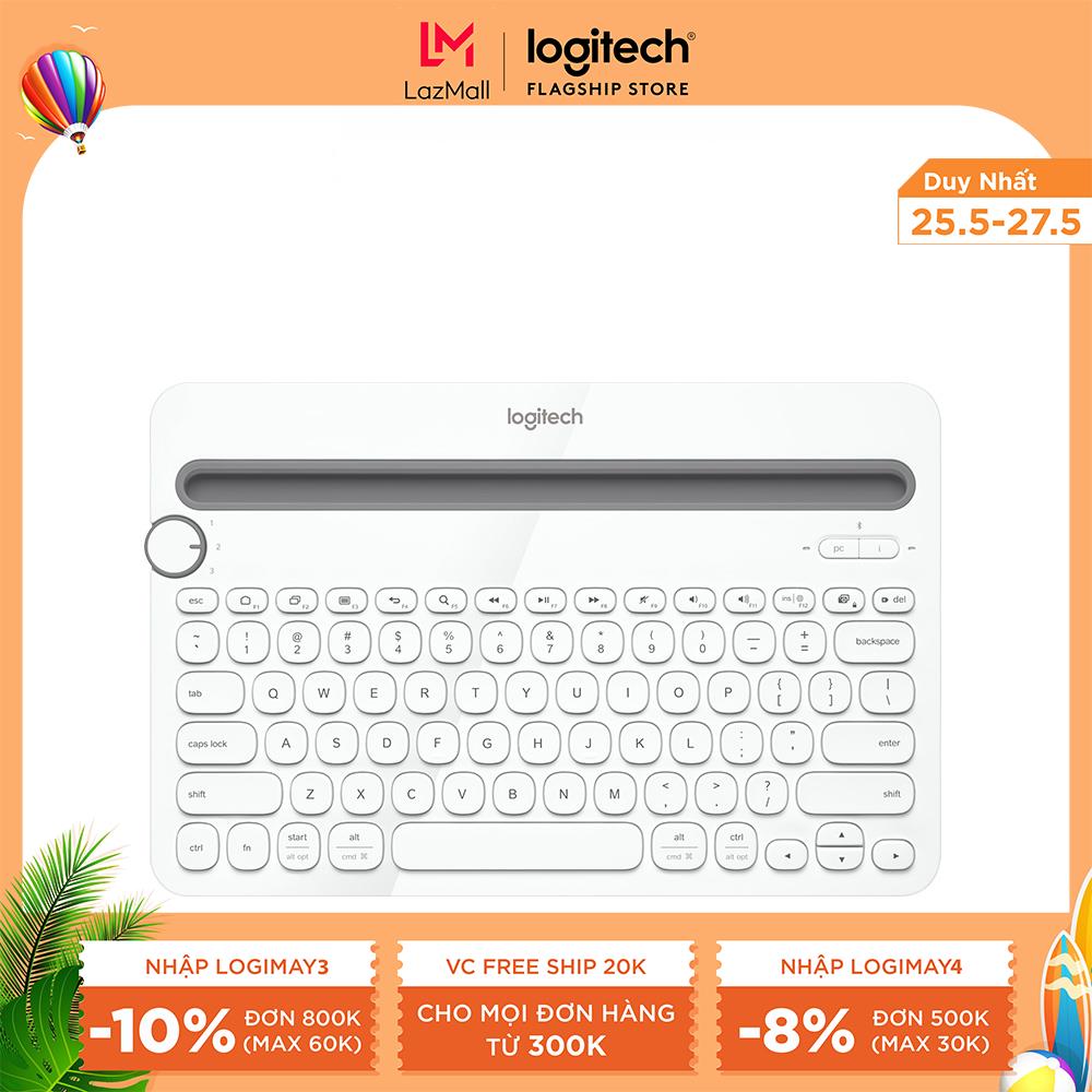 [Nhập LOGIMAY4 giảm 08% đơn từ 500K] Bàn phím không dây Bluetooth Logitech K480 Multi Device - Đa kết nối, Đa nền tảng, Phạm vi hoạt động Bluetooth 10m