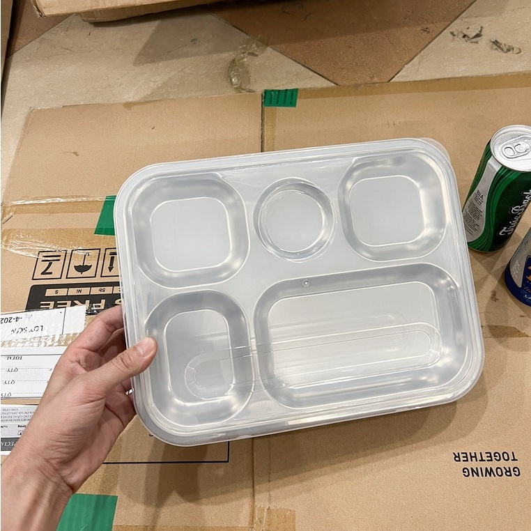 FREESHIP MAX-Khay cơm inox 5 ngăn giá rẻ