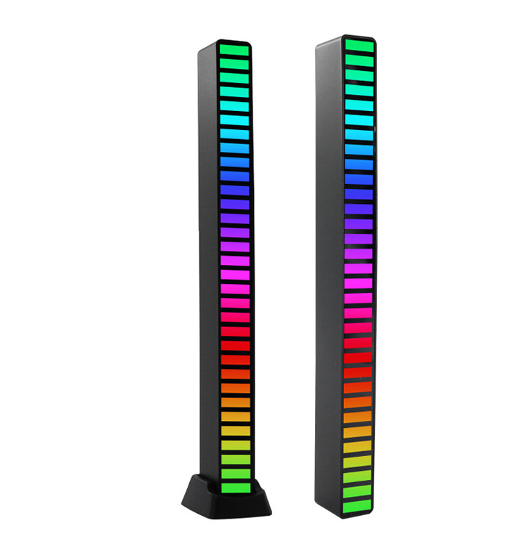 {Nháy theo nhạc} Thanh đèn led RGB nháy cảm ứng theo nhạc đa sắc, đèn led cảm biến âm thanh, đèn trang trí phòng, tiệc sinh nhật, trang trí máy tính, led nháy dùng trong xe hơi