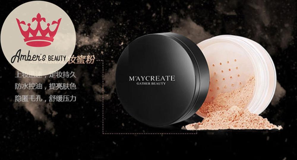 Phấn Phủ Dạng Bột Maycreate Powder Cho Da Mịn Màng Chống Nhờn Mỏng Nhẹ L0229