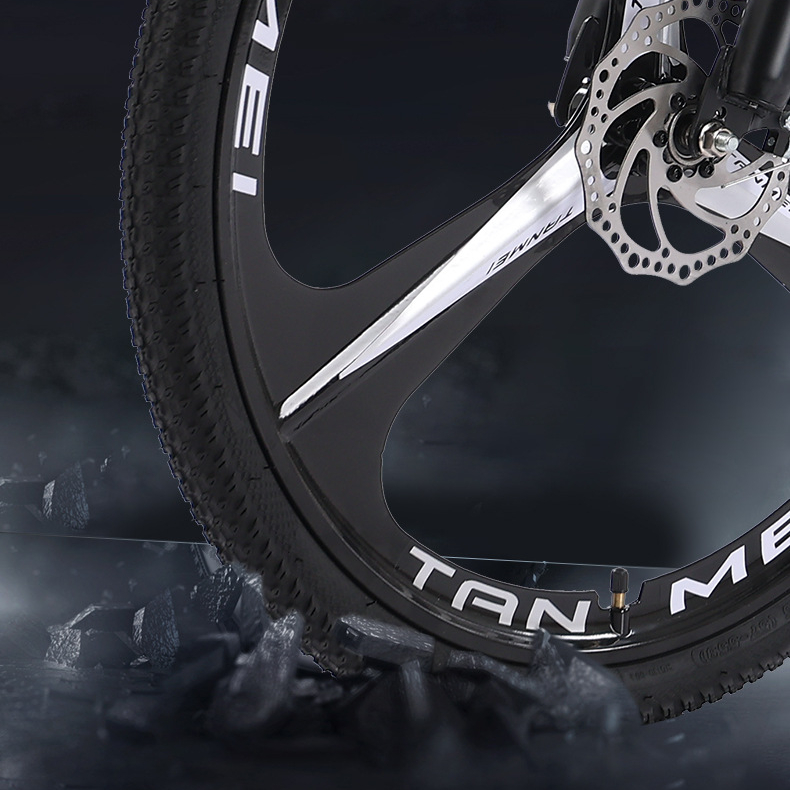 FED【COD】🔥 Outdoor mountain bike, variable speed shock absorption student bicycle, front and rear double disc brake high carbon steel bicycle