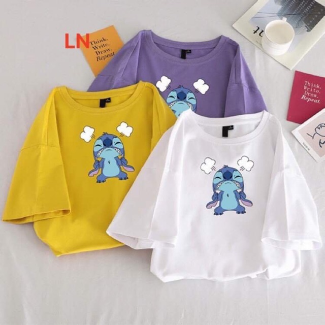 Áo phông thỏ stitch vầng mây lng0220