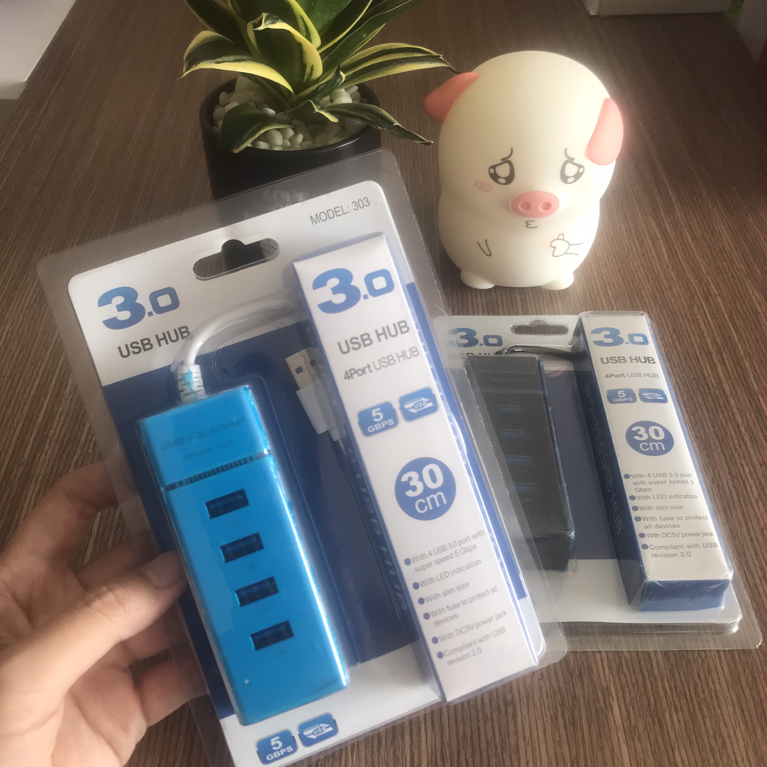 Bộ chia USB từ 1 thành 4 cổng USB tốc độ 3.0, Hàng chuẩn [HUB USB 3.0]