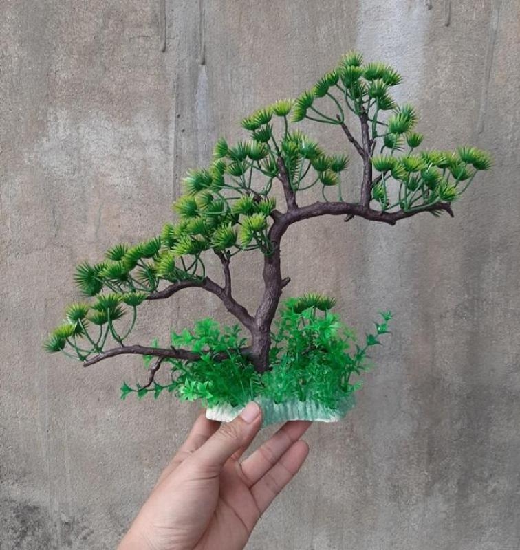 Cây nhựa trang trí bể cá: Mẫu Bonsai