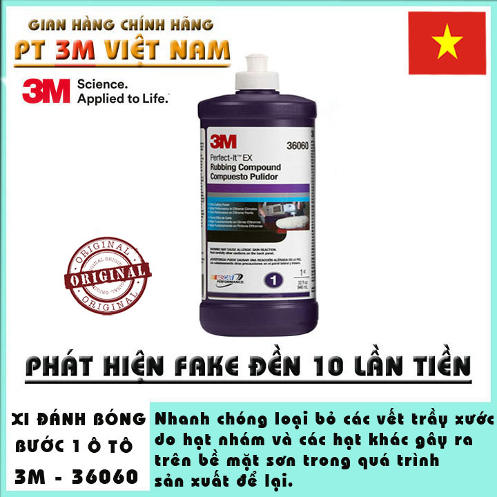 Xi đánh bóng bước 1 3M 36060 perfect-it rubbing compound