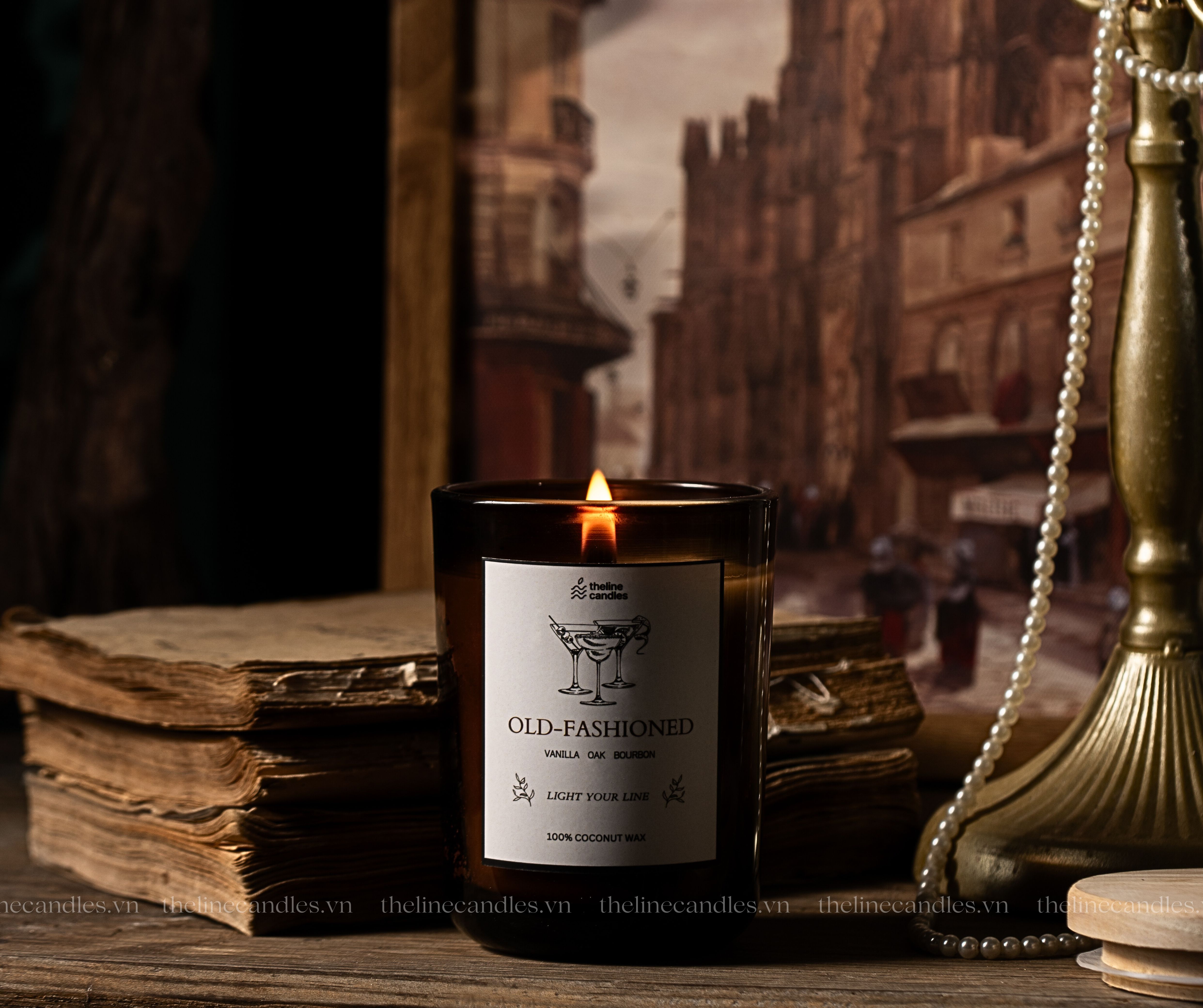 Nến thơm The Line Candle hương OLD-FASHIONED