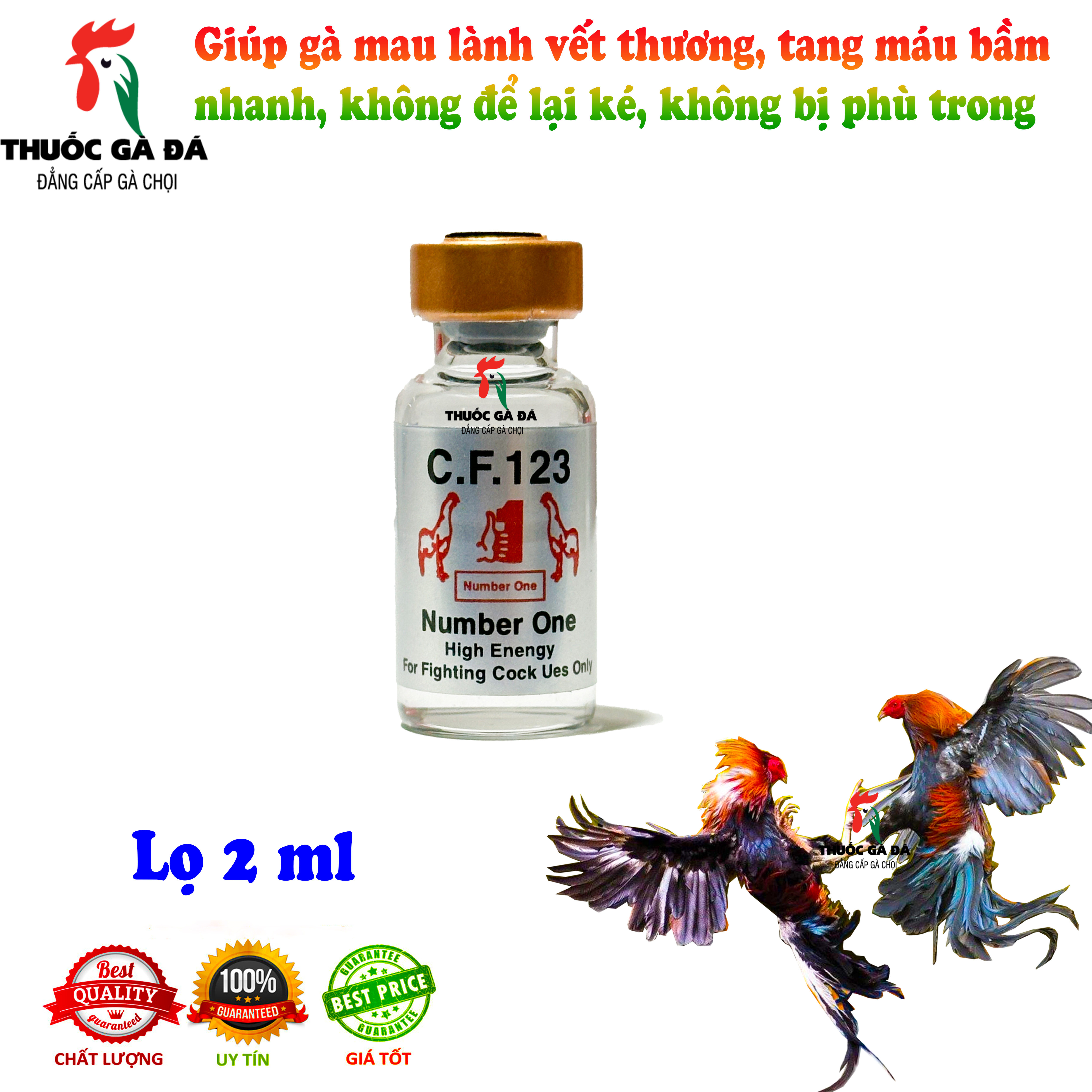 CF123 trị tang SỐ 1 dành cho gà đá CHAI 2ML
