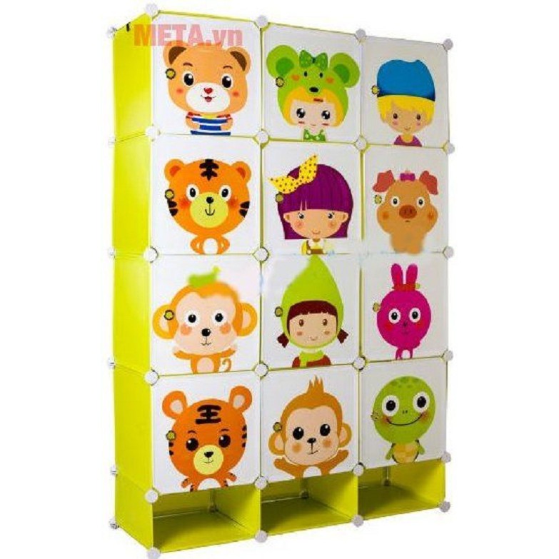 [HCM]Tủ nhựa ghép 12 ô và 3 ô giày