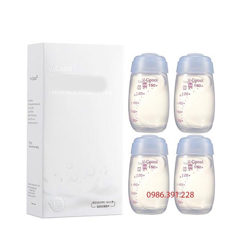 BÌNH TRỮ SỮA VCOOL CỔ HẸP 180ml (gía 1 bình)