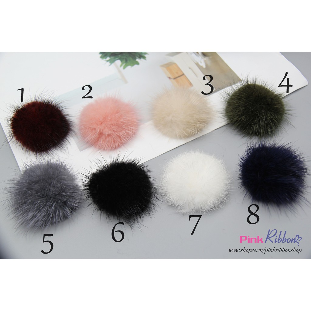 Lông thỏ bán cầu cỡ lớn 5cm