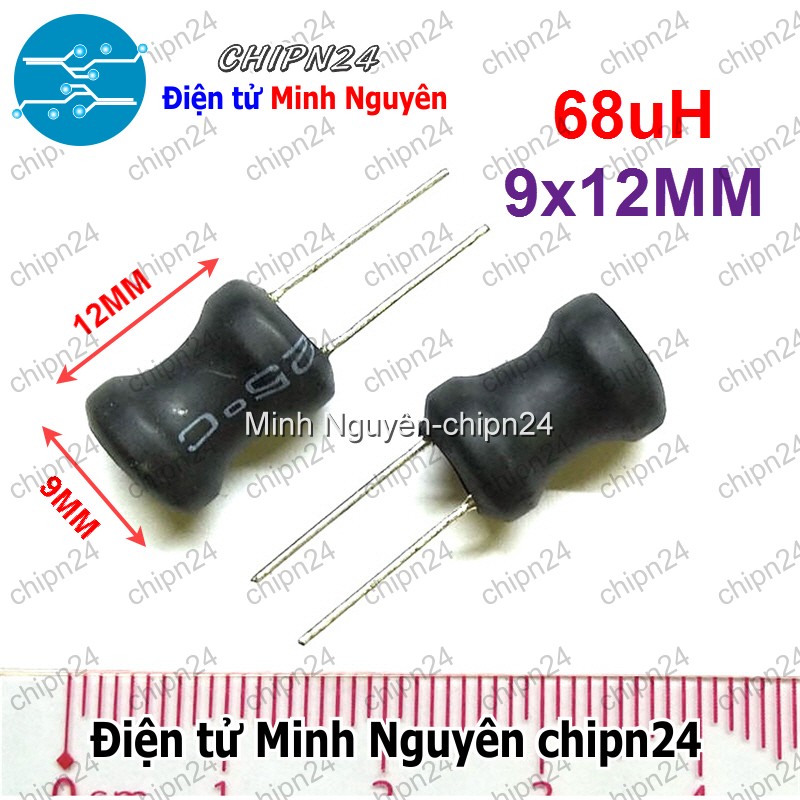 [3 cái] (K235) Cuộn cảm cắm 9x12mm 68uH (DIP 0912 68uH) - HH005431