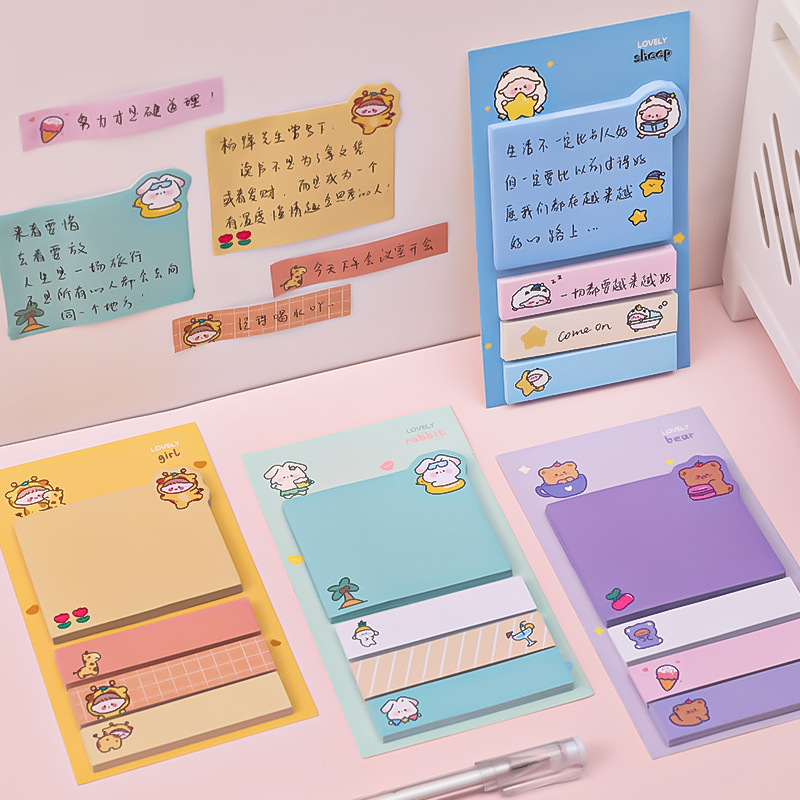 Giấy Note Ghi Chú Có Keo , Set Giấy Note Dễ Thương Mẫu 2023
