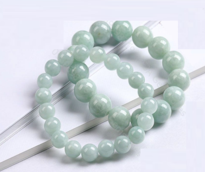 [HCM]( ĐÁ A) Vòng tay cẩm thạch trắng xanh đá A may mắnđá tự nhiên 100%đem lại may mắn bình an cho người đeobao đẹphình thực tế