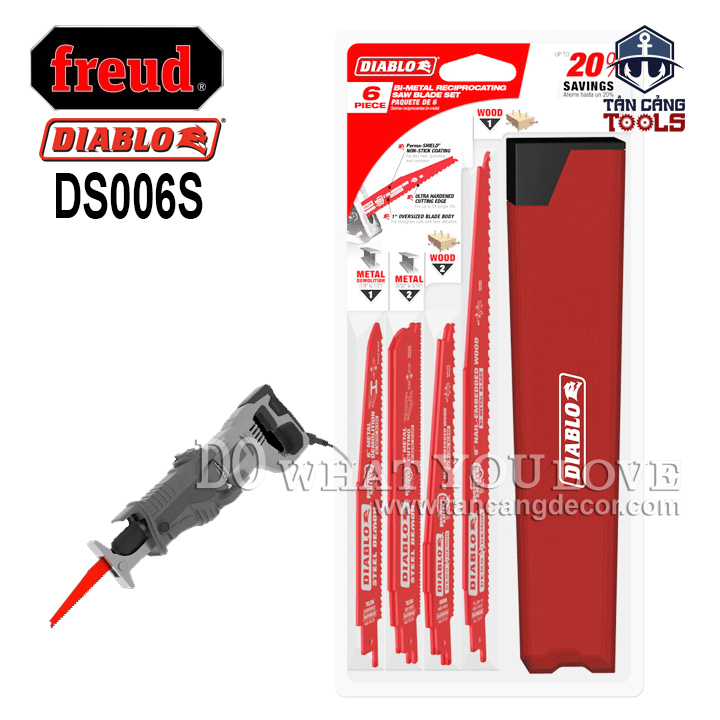 Combo 6 lưỡi cưa kiếm gỗ, kim loại diablo ds006s