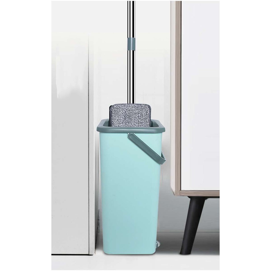 Bộ Lau Nhà 360 Độ 4 In 1 Tự Vắt Thông Minh Đa Năng Xoay 2 Vách Ngăn Cao Cấp