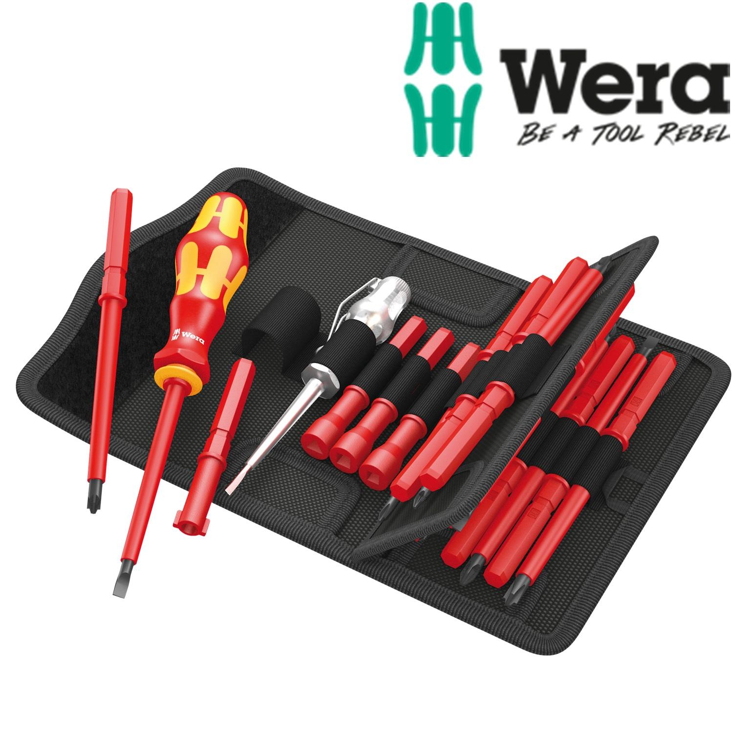 [HCM]Bộ tuốc nơ vít cách điện 18 chi tiết Kraftform Kompakt VDE 60 i/62 i/65 i/18 Wera 05003471001