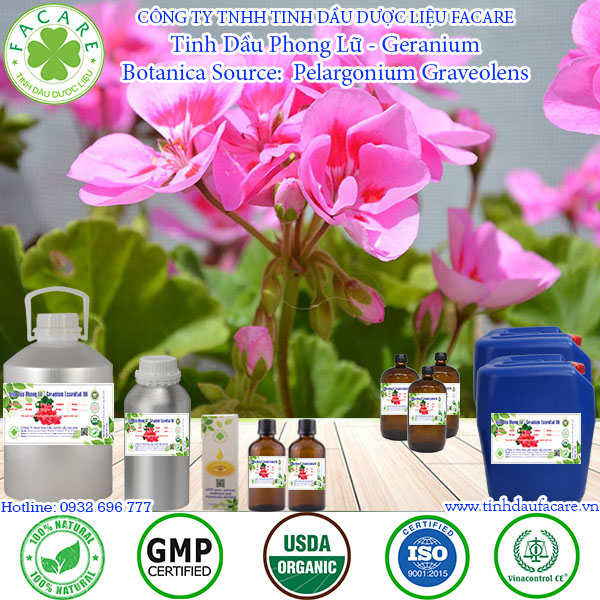 Tinh dầu phong lữ geranium essential oil - 10ml