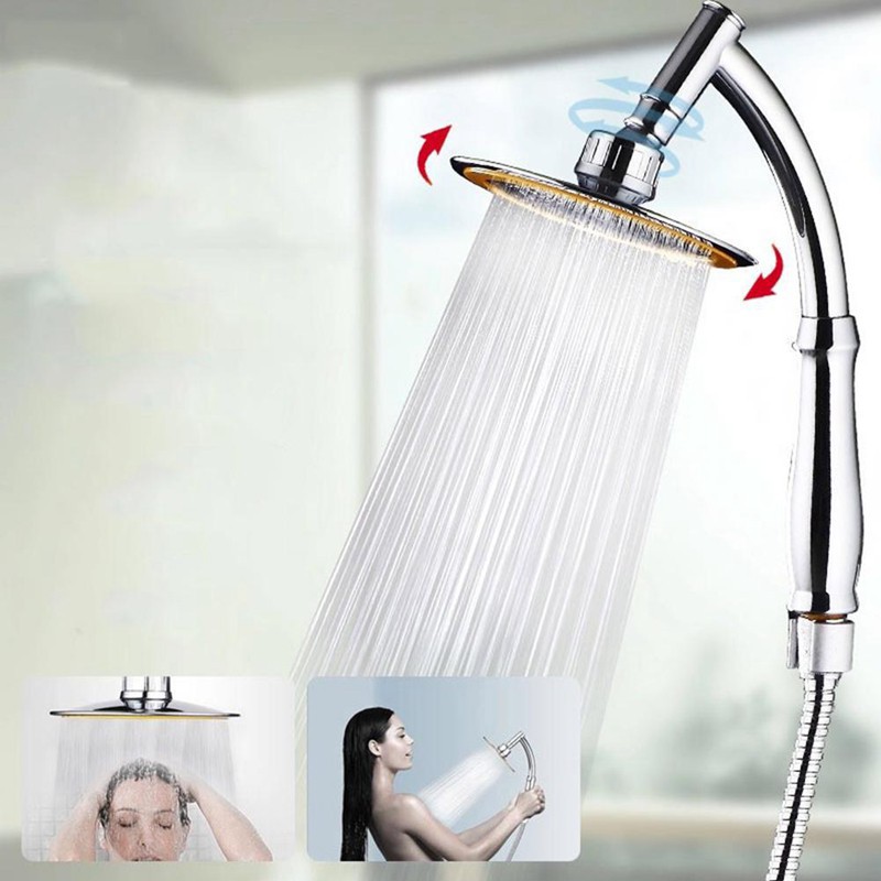 Bát sen tắm phun mưa, Vòi sen cỡ đại 15cm dùng như sen cây, chất liệu nhựa cao cấp mạ Niken & Crom cho bề mặt sáng bóng & không bong tróc