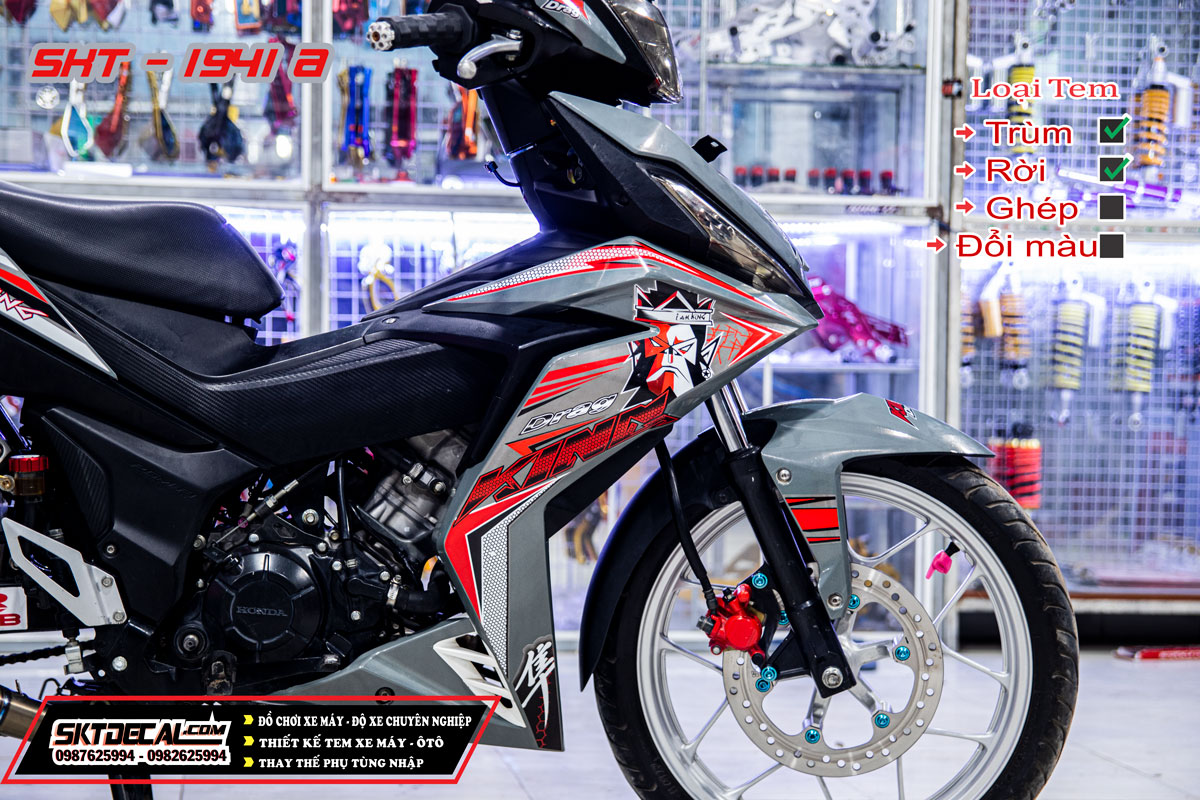 tem rời winner 150 xám xi măng king drag