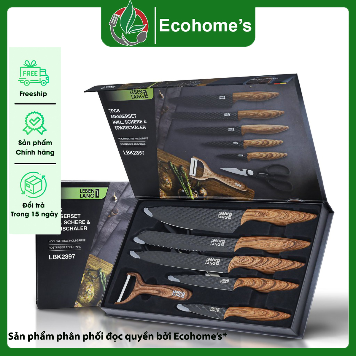 BÁO GIÁ Dao Làm Bếp Đức | Shopee Lazada Sendo Tiki mới nhất 8 Bộ dao bếp thép cao cấp không gỉ 5-7 món LEBENLANG nhập khẩu chính hãng của Đức mẫu mã đẹp, combo dao làm bếp cao cấp thép không gỉ chống dính