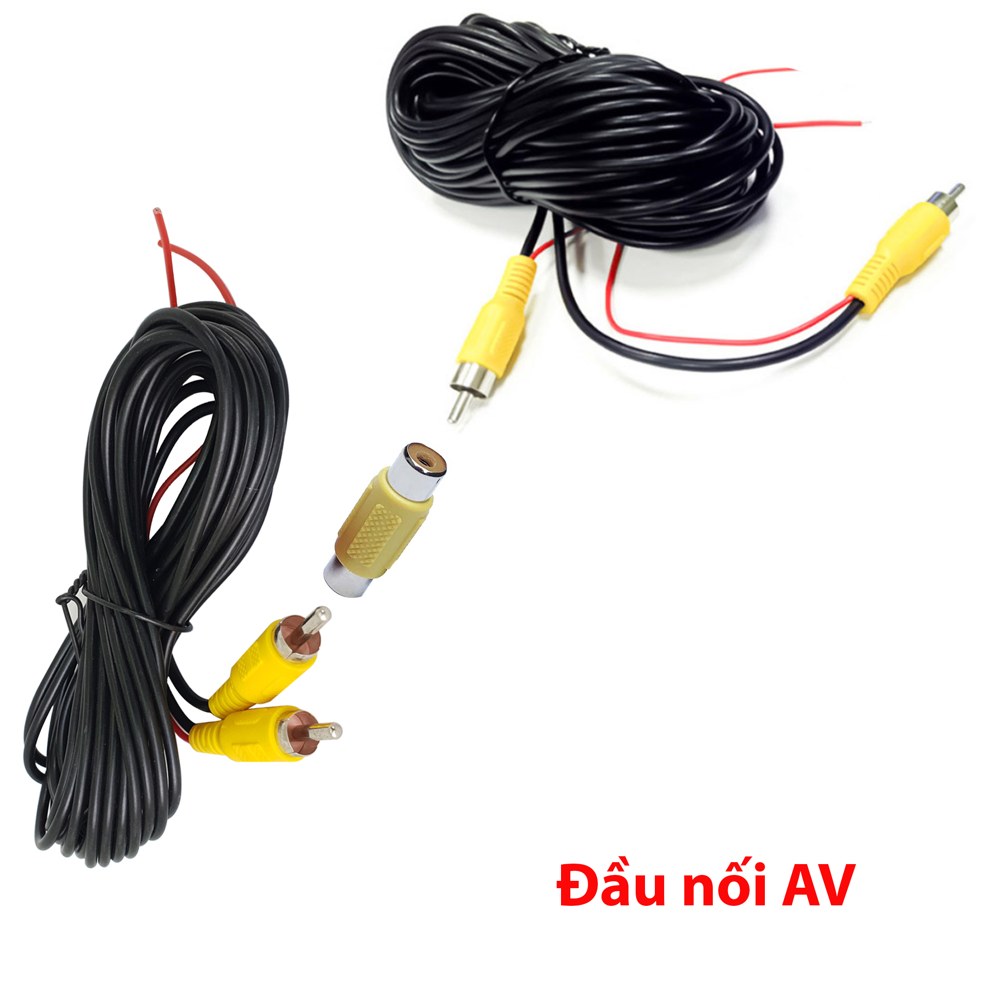 Bộ 2 Đầu nối AV, cầu đấu dây tín hiệu âm thanh, hình ảnh, dây camera lùi jack AV, hoa sen