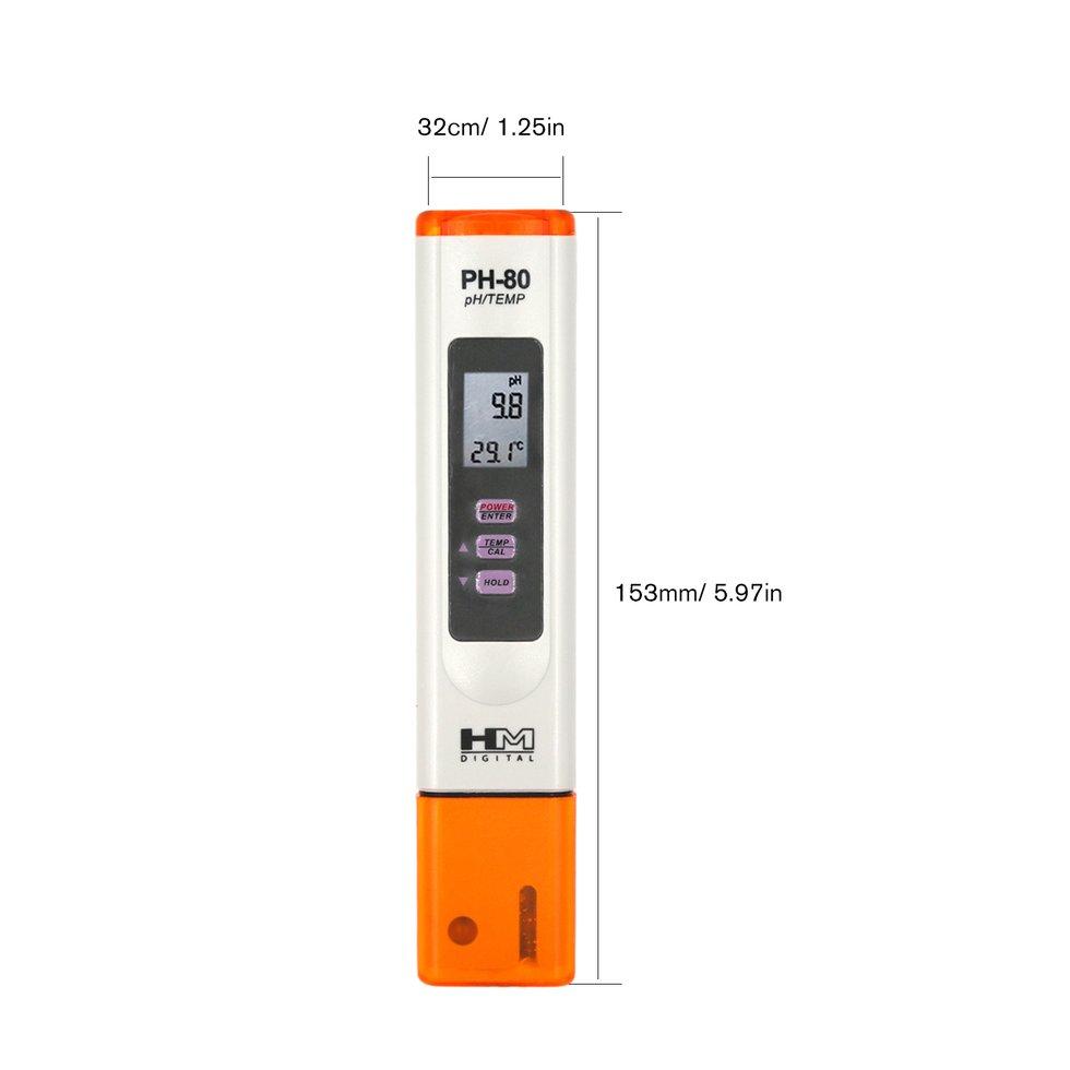 Máy đo PH nước PH 80 đo pH bể cá, ao nuôi thuỷ sản kèm dung dịch chuẩn PH