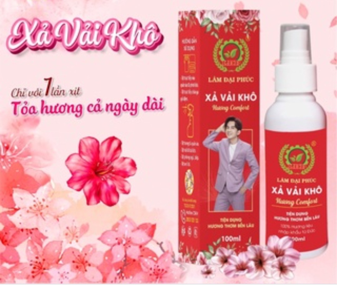 Xả vải khô Lâm Đại Phúc dạng xịt hương Comfor