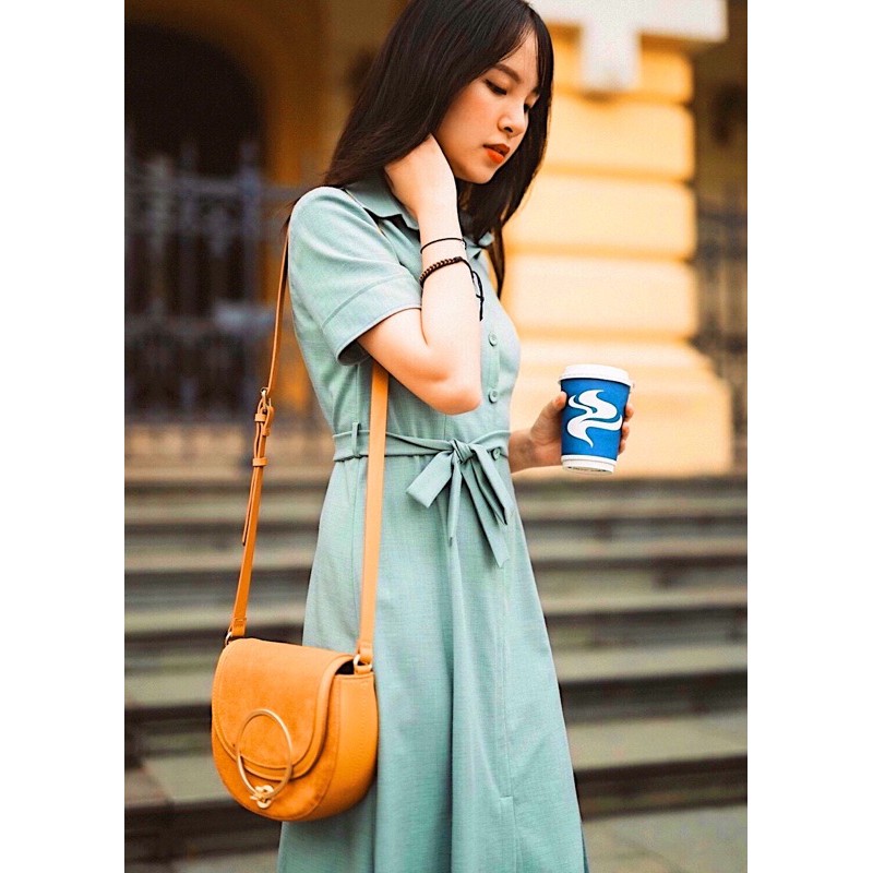 ĐẦM SƠ MI MINT XẺ TÀ (có ảnh thật)MS 70
