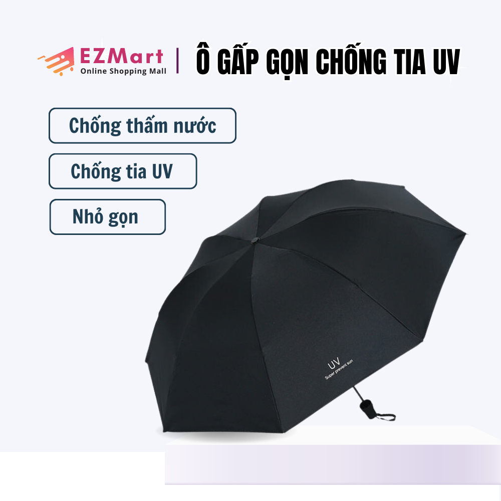 Ô Dù tự động gấp gọn mini   che nắng mưa size to chống đi mưa che nắng chống UV 10 nan chắc chắn  umbrella 